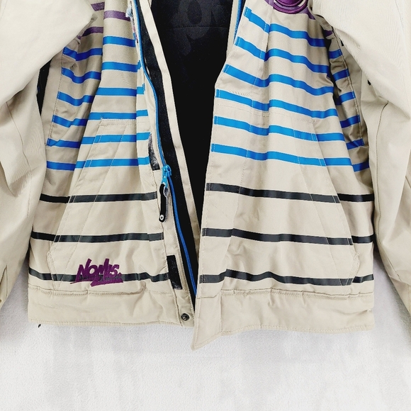 Nomis Women's Waterproof Striped Casual Zip Up Winter Ski Jacket Z97 - Picture 2 of 14